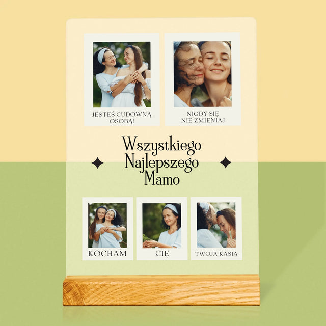 Fotokolaż: Wszystkiego Najlepszego Mamo - Wydruk Na Szkle Akrylowym