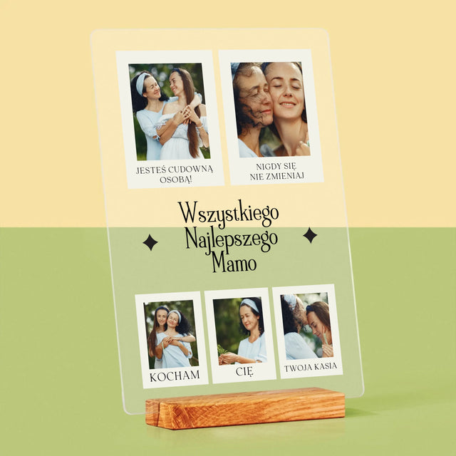 Fotokolaż: Wszystkiego Najlepszego Mamo - Wydruk Na Szkle Akrylowym