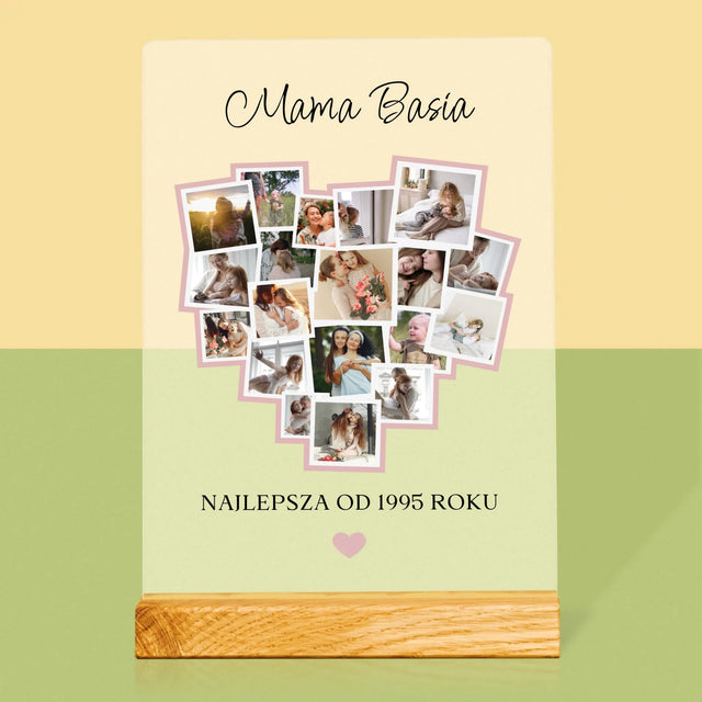 Fotokolaż: Serce Dla Mamy - Wydruk Na Szkle Akrylowym