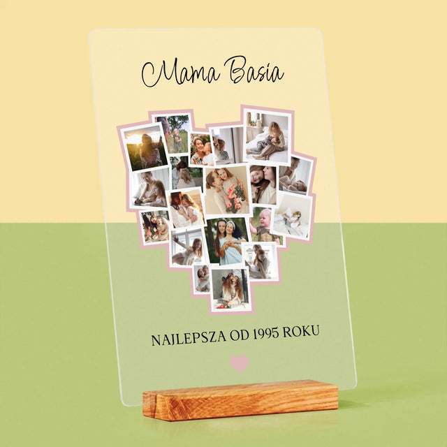 Fotokolaż: Serce Dla Mamy - Wydruk Na Szkle Akrylowym