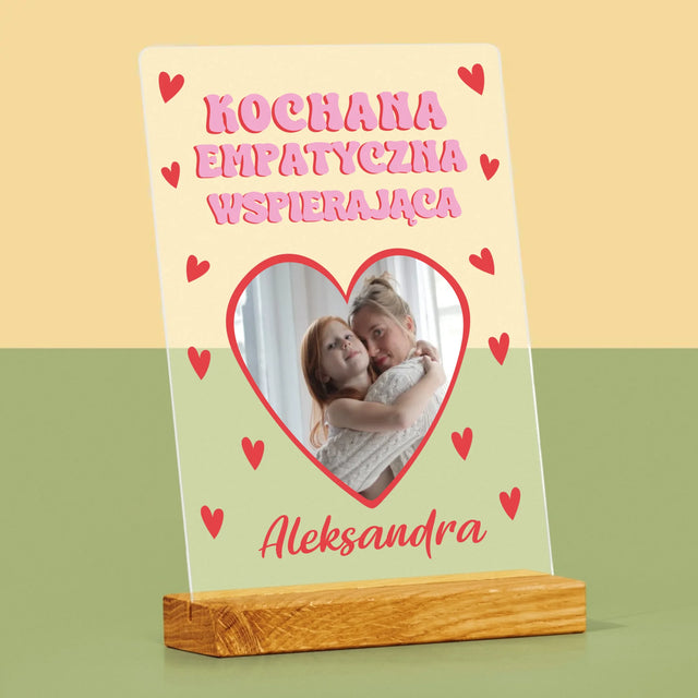 Zdjęcie i Podpis: Cechy Mamusi - Wydruk Na Szkle Akrylowym