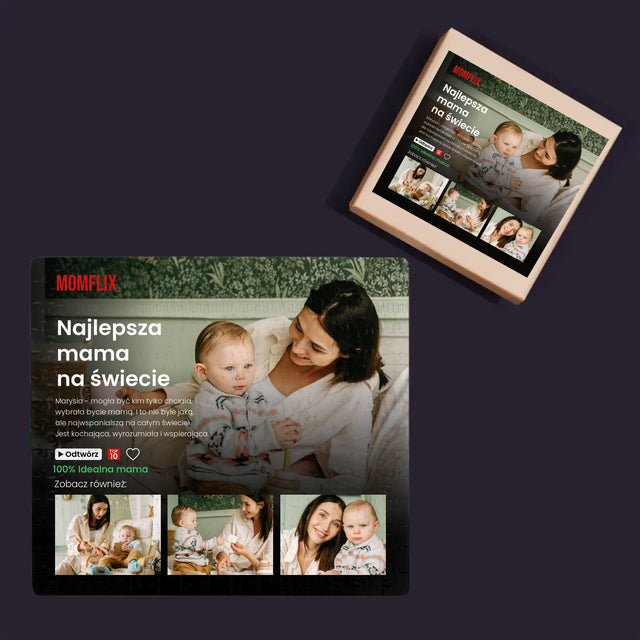 Fotokolaż: Personalizowany Plakat Netflix Dla Mamy - Personalizowane Puzzle