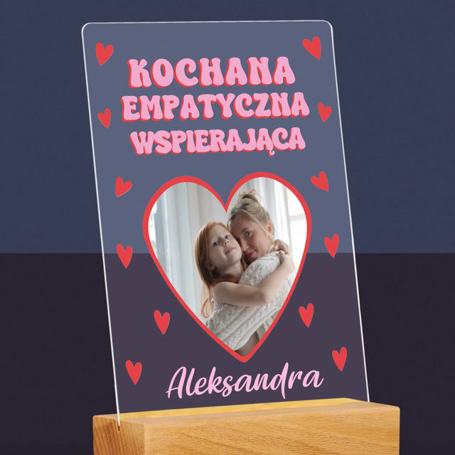 Zdjęcie i Podpis: Cechy Mamusi - Wydruk Na Szkle Akrylowym