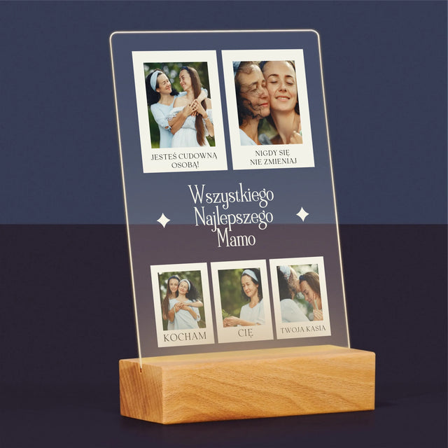 Fotokolaż: Wszystkiego Najlepszego Mamo - Wydruk Na Szkle Akrylowym