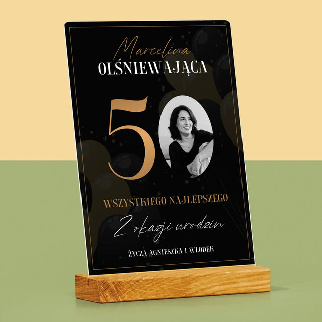 Zdjęcie I Podpis: Olśniewająca 50 - Wydruk Na Szkle Akrylowym