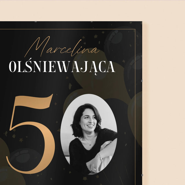 Zdjęcie I Podpis: Olśniewająca 50 - Personalizowany Plakat