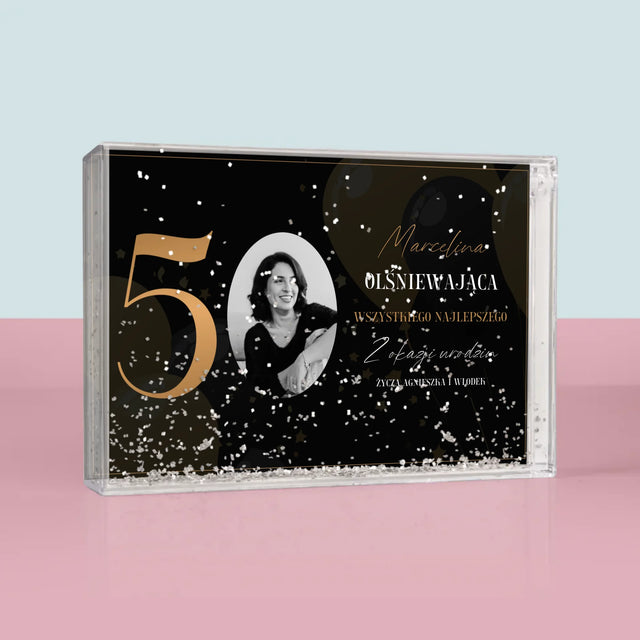 Zdjęcie I Podpis: Olśniewająca 50 - Ramka Wodna