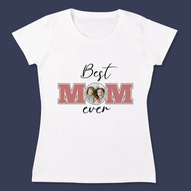 Fotokolaż: Best Mom Ever - Koszulka Damska z Nadrukiem