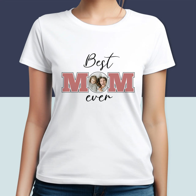 Fotokolaż: Best Mom Ever - Koszulka Damska z Nadrukiem