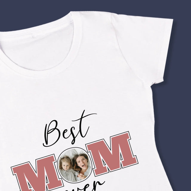 Fotokolaż: Best Mom Ever - Koszulka Damska z Nadrukiem