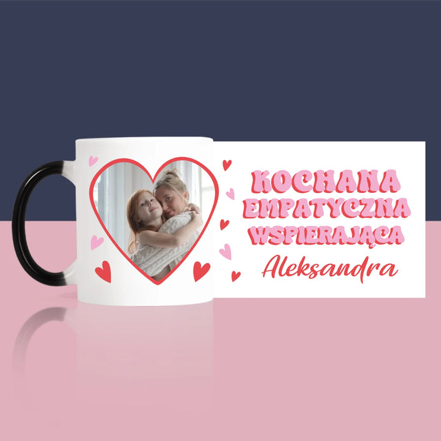 Zdjęcie i Podpis: Cechy Mamusi - Kubek z Nadrukiem