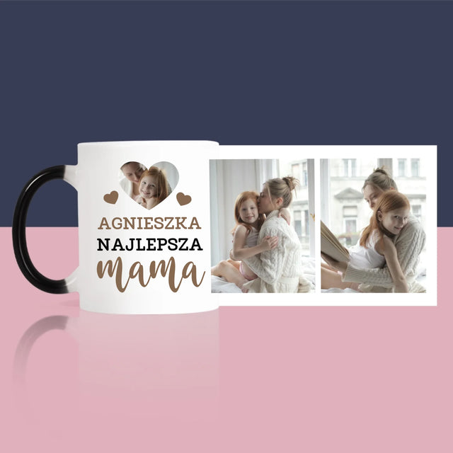 Fotokolaż: Najlepsza Mama Serce - Kubek z Nadrukiem