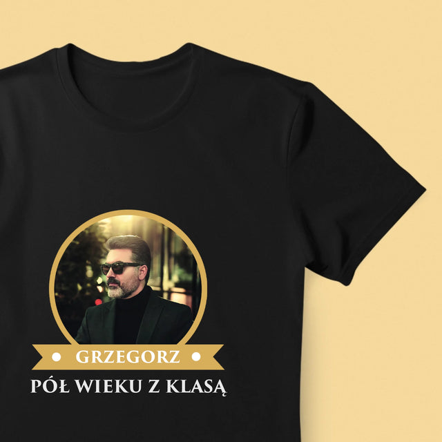 Certyfkat: Certyfikat 50-Latka - Koszulka Męska z Nadrukiem