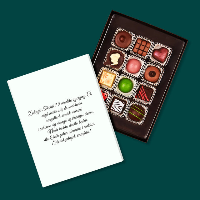 Certyfkat: Certyfikat 70-latki - Personalizowane Praliny