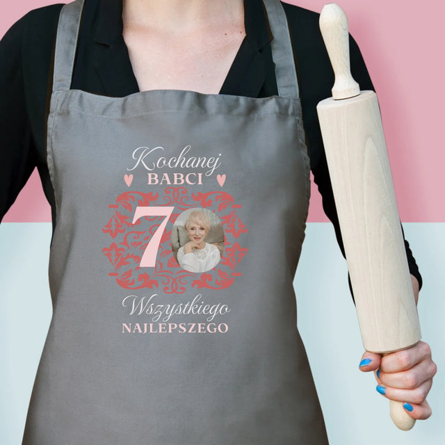 Zdjęcie I Podpis: Kochanej Babci Wszystkiego Najlepszego - Fartuch z Nadrukiem