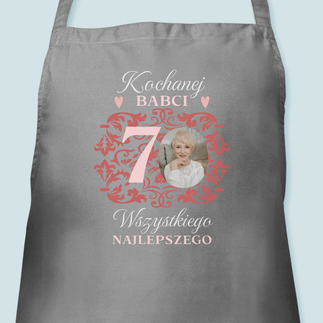 Zdjęcie I Podpis: Kochanej Babci Wszystkiego Najlepszego - Fartuch z Nadrukiem