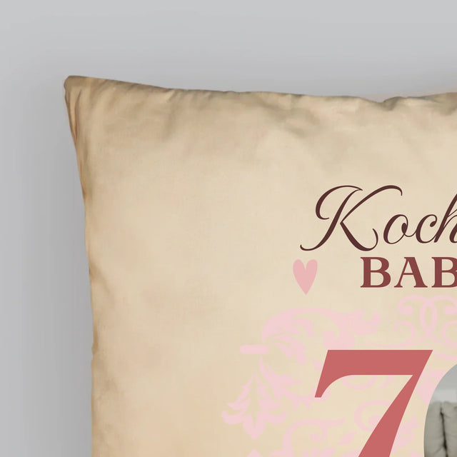 Zdjęcie I Podpis: Kochanej Babci Wszystkiego Najlepszego - Poduszka z Nadrukiem