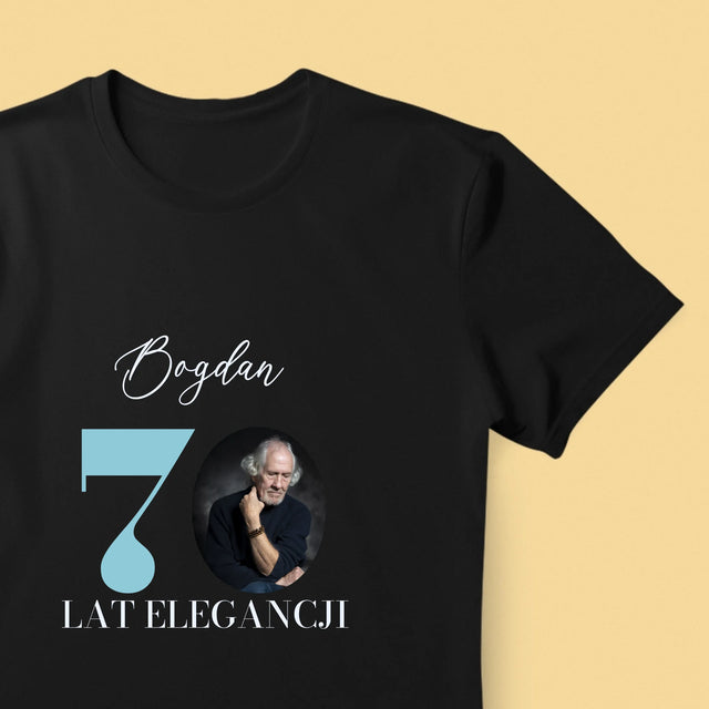 Zdjęcie I Podpis: 70 Lat Elegancji - Koszulka Męska
