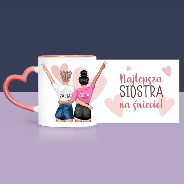 Kreator Postaci: Najlepsza Siostra Na Świecie - Zestaw Prezentowy z Kubkiem, Misiem i Słodkościami