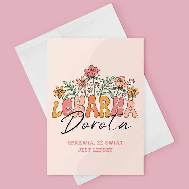 Imię I Podpis: Lekarka - Kartka Z Życzeniami