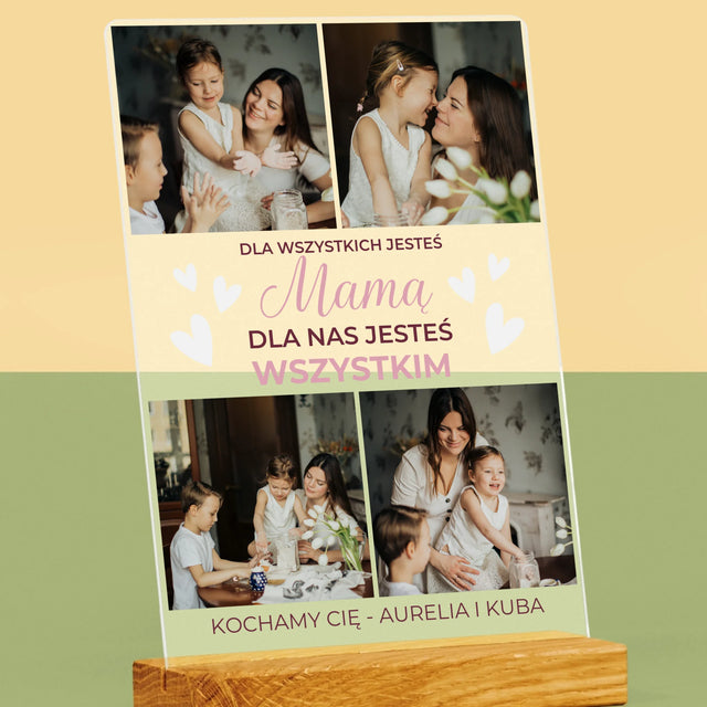 Fotokolaż: Mamo Jesteś Wszystkim - Wydruk Na Szkle Akrylowym