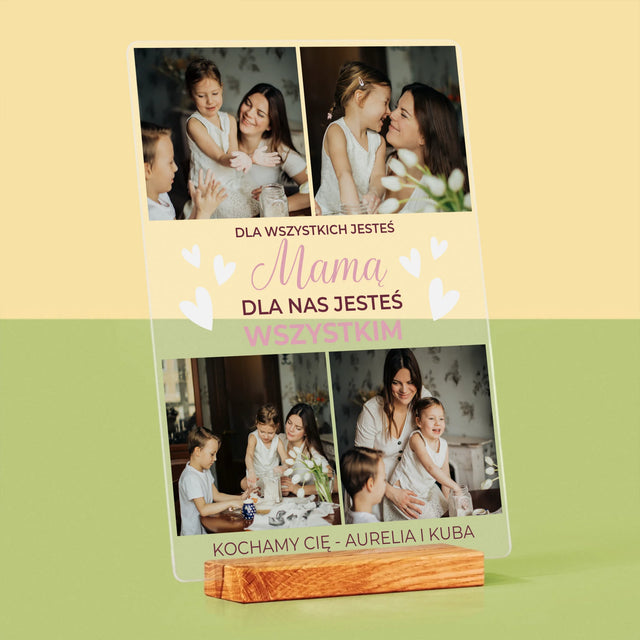 Fotokolaż: Mamo Jesteś Wszystkim - Wydruk Na Szkle Akrylowym