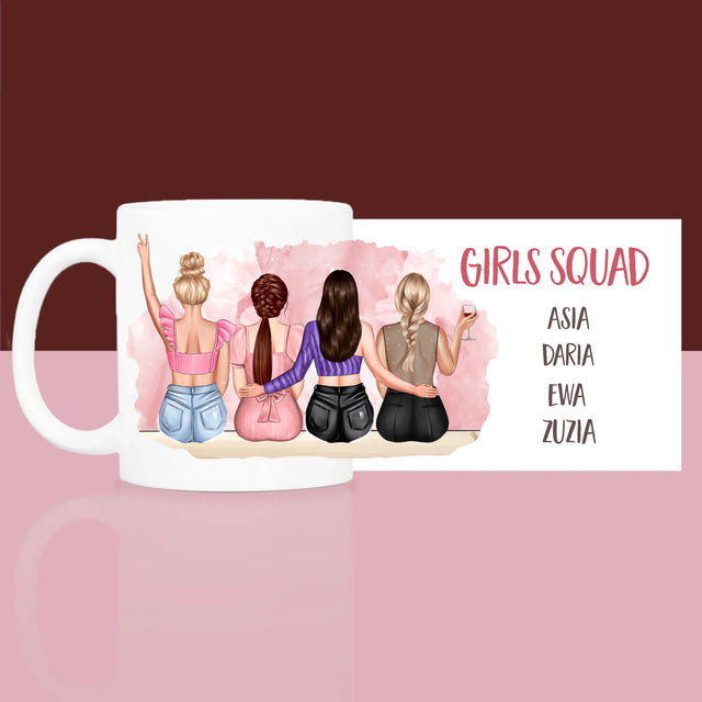 Kreator Postaci: Girls Squad - Zestaw prezentowy z kubkiem i satynową opaską