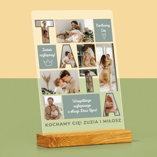 Fotokolaż: Tata Kafelki - Wydruk Na Szkle Akrylowym