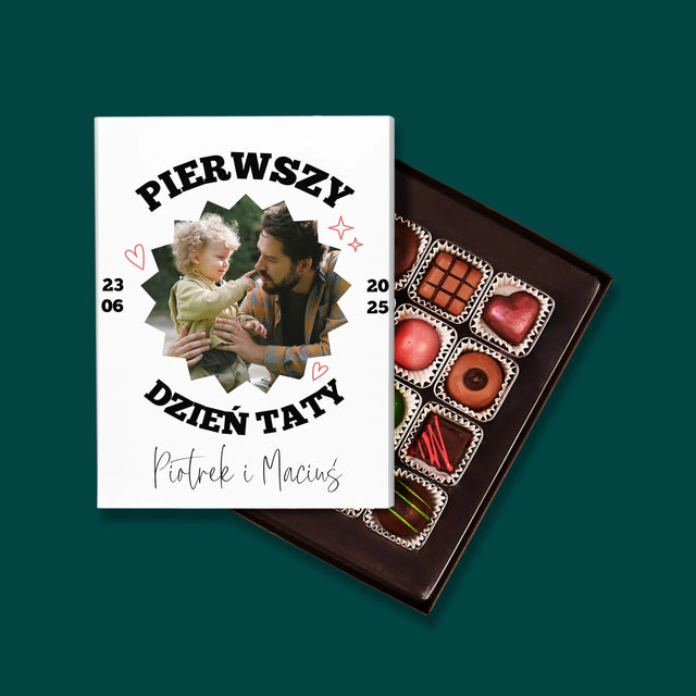 Zdjęcie I Podpis: Pierwszy Dzień Taty Razem - Personalizowane Praliny