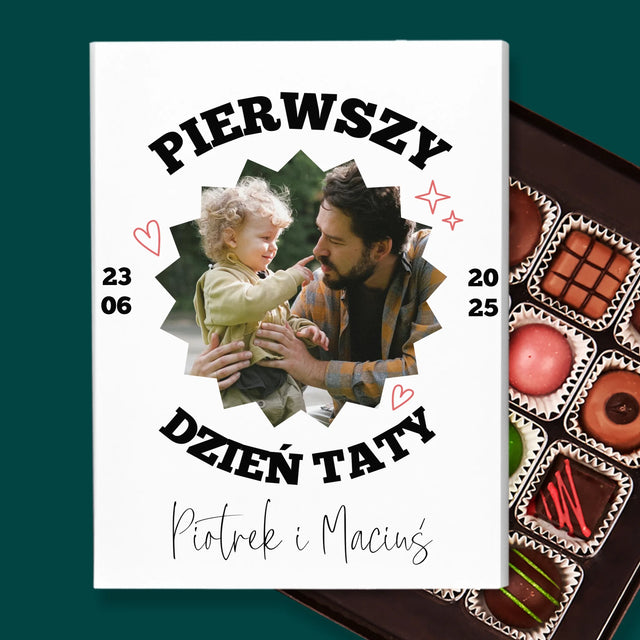Zdjęcie I Podpis: Pierwszy Dzień Taty Razem - Personalizowane Praliny