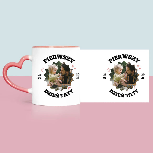 Zdjęcie I Podpis: Pierwszy Dzień Taty Razem - Kubek z Nadrukiem