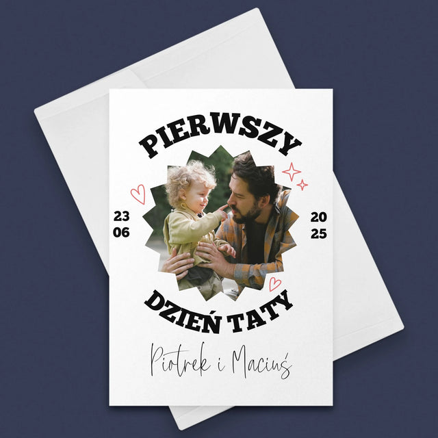 Zdjęcie I Podpis: Pierwszy Dzień Taty Razem - Kartka Zdrapka