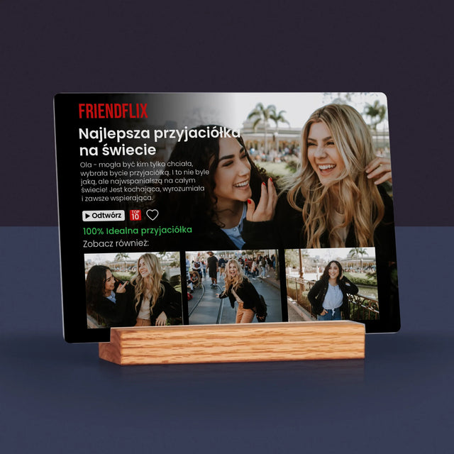 Fotokolaż: Plakat Netflix Dla Przyjaciółki - Wydruk Na Szkle Akrylowym