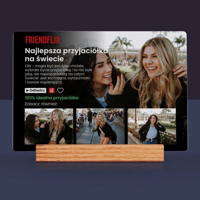 Fotokolaż: Plakat Netflix Dla Przyjaciółki - Wydruk Na Szkle Akrylowym
