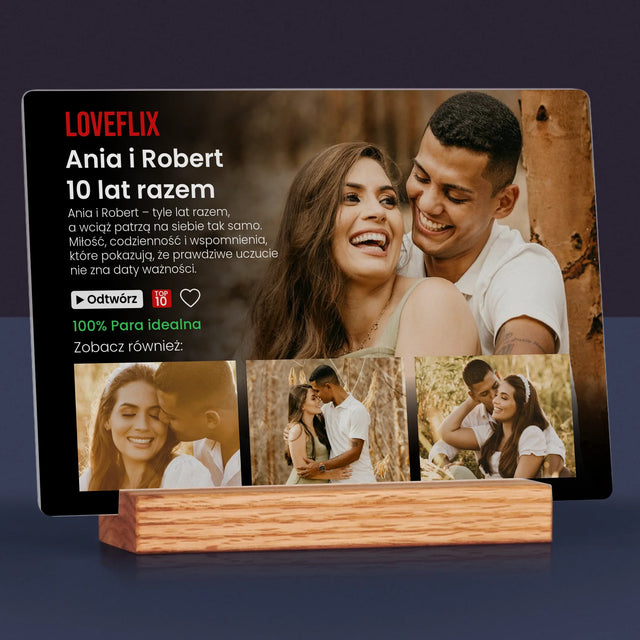 Fotokolaż: Plakat Netflix Film Rocznicowy - Wydruk Na Szkle Akrylowym