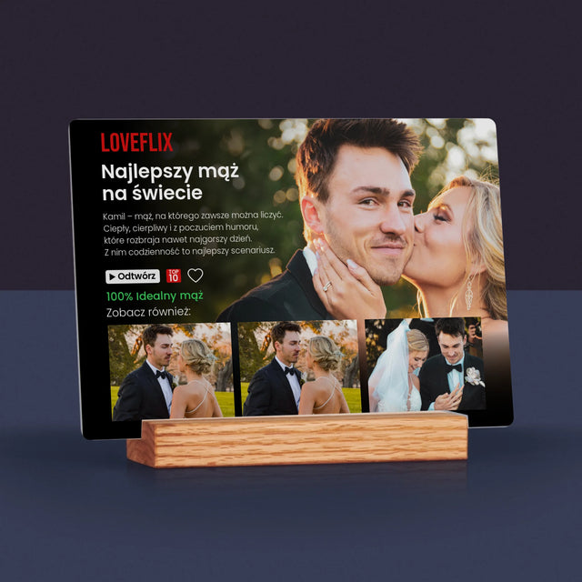 Fotokolaż: Plakat Netflix Dla Męża - Wydruk Na Szkle Akrylowym