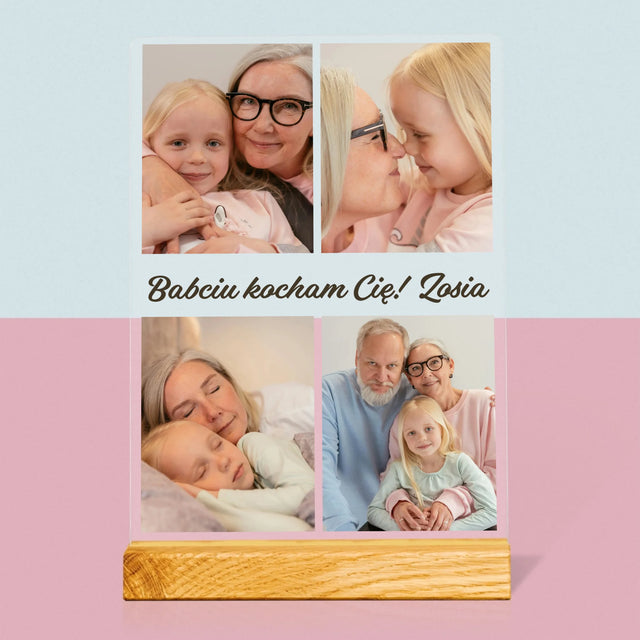 Fotokolaż: Zdjęcia Dla Babci - Wydruk Na Szkle Akrylowym