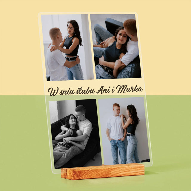 Fotokolaż: Zdjęcia Dla Pary Młodej - Wydruk Na Szkle Akrylowym