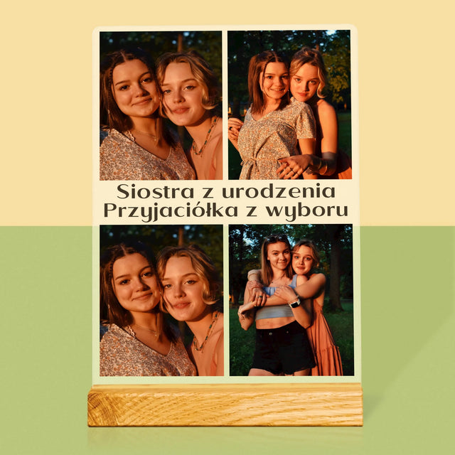Fotokolaż: Zdjęcia Z Siostrą - Wydruk Na Szkle Akrylowym