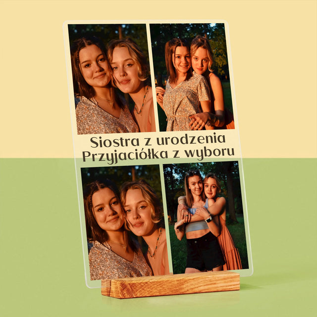 Fotokolaż: Zdjęcia Z Siostrą - Wydruk Na Szkle Akrylowym