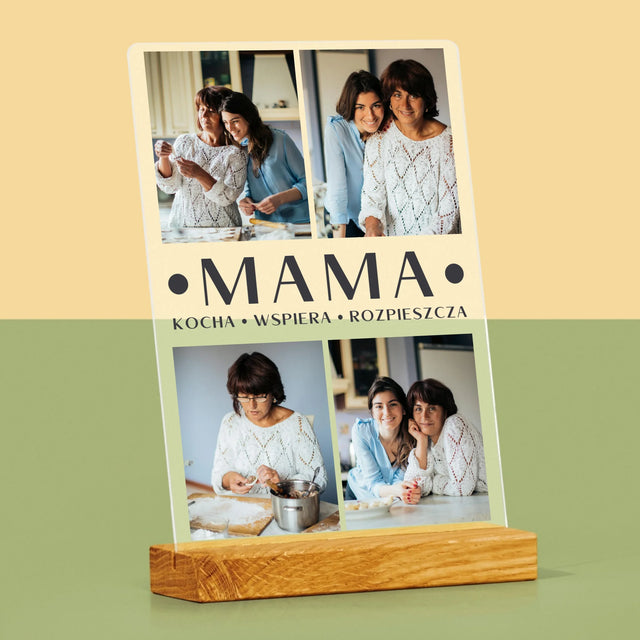 Fotokolaż: Kochana Mama - Wydruk Na Szkle Akrylowym