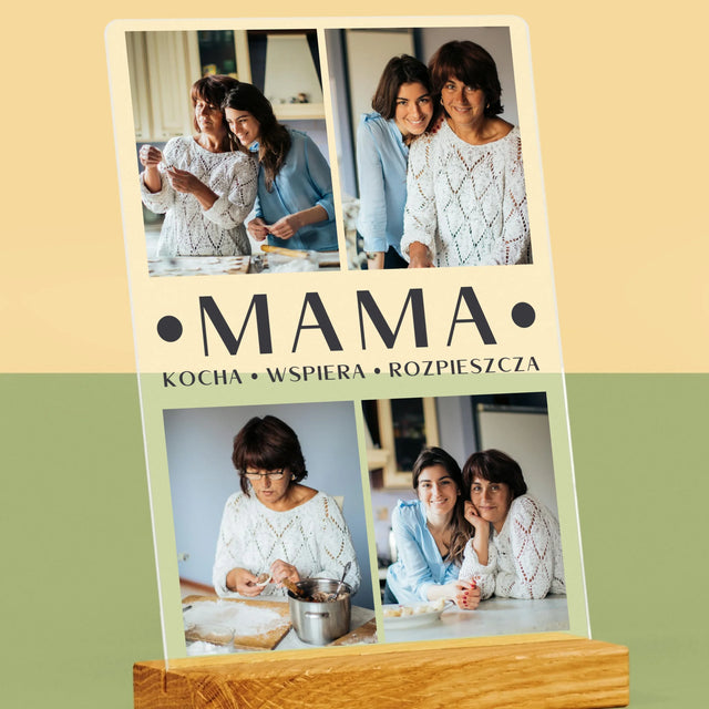 Fotokolaż: Kochana Mama - Wydruk Na Szkle Akrylowym