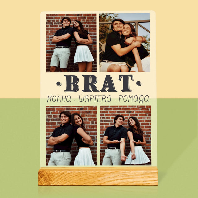 Fotokolaż: Kochany Brat - Wydruk Na Szkle Akrylowym