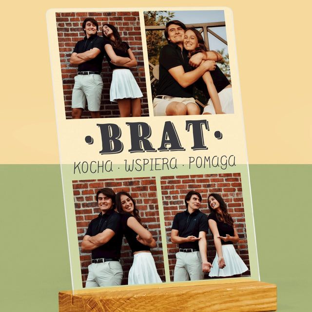 Fotokolaż: Kochany Brat - Wydruk Na Szkle Akrylowym