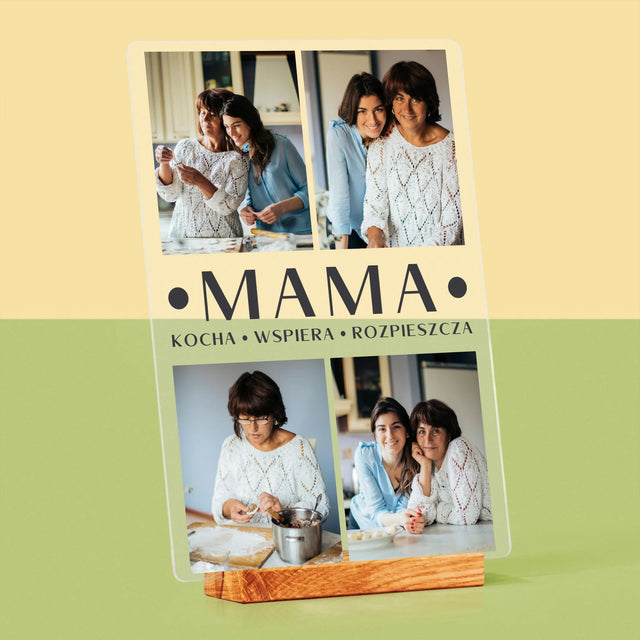 Fotokolaż: Kochana Mama - Wydruk Na Szkle Akrylowym