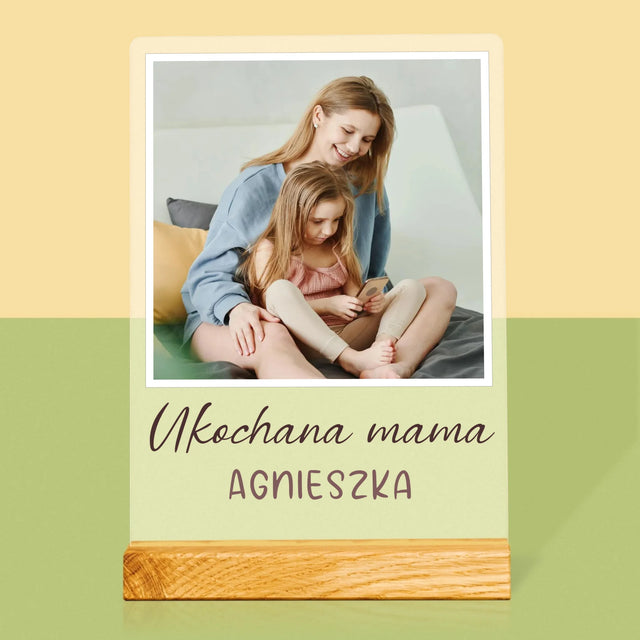 Zdjęcie I Podpis: Dla Kochanej Mamy - Wydruk Na Szkle Akrylowym