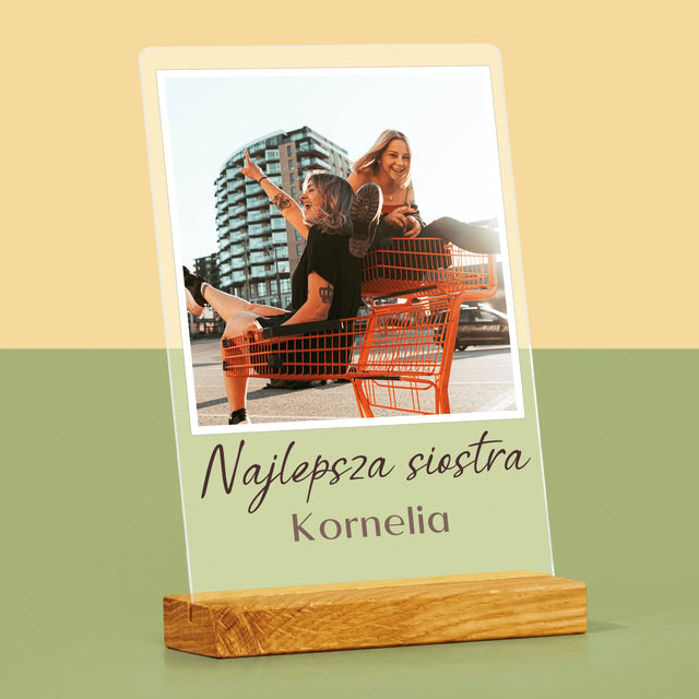 Zdjęcie I Podpis: Dla Siostry - Wydruk Na Szkle Akrylowym