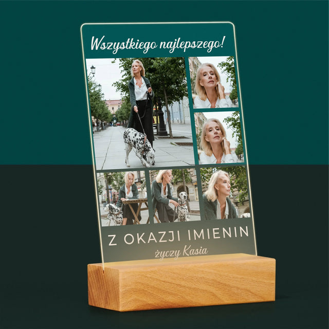 Fotokolaż: Imieninowy - Wydruk Na Szkle Akrylowym