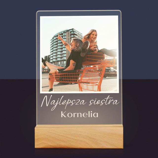 Zdjęcie I Podpis: Dla Siostry - Wydruk Na Szkle Akrylowym