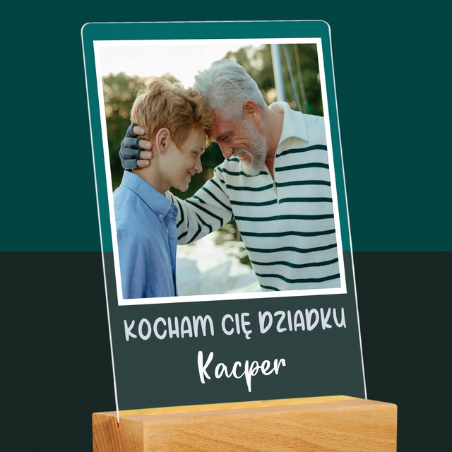 Zdjęcie I Podpis: Dla Dziadka - Wydruk Na Szkle Akrylowym